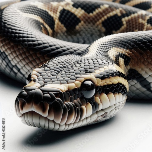 snake on white background