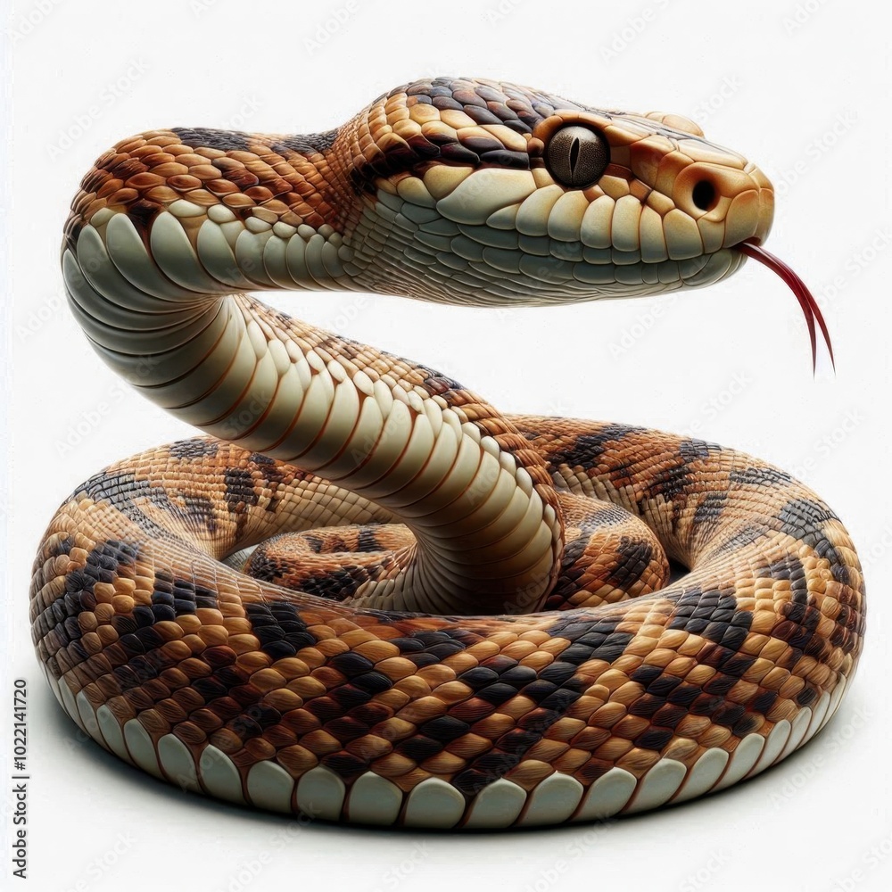 Obraz premium snake on white background