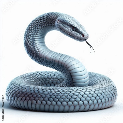 snake on white background