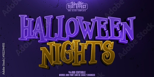 Halloween editable text effect, customizable spooky and pumpkin 3d font style