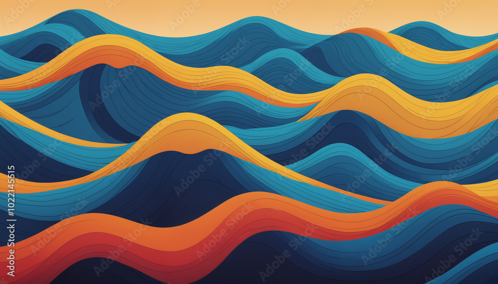 Abstract Illustration of Waves and Wavelike patterns | Gravity | Gradient descent Abstract Illustration of Waves and Wavelike patterns | Gravity | Gradient descent