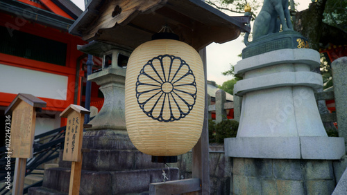 Majestic old Japanese lantern - beautiful culture photo