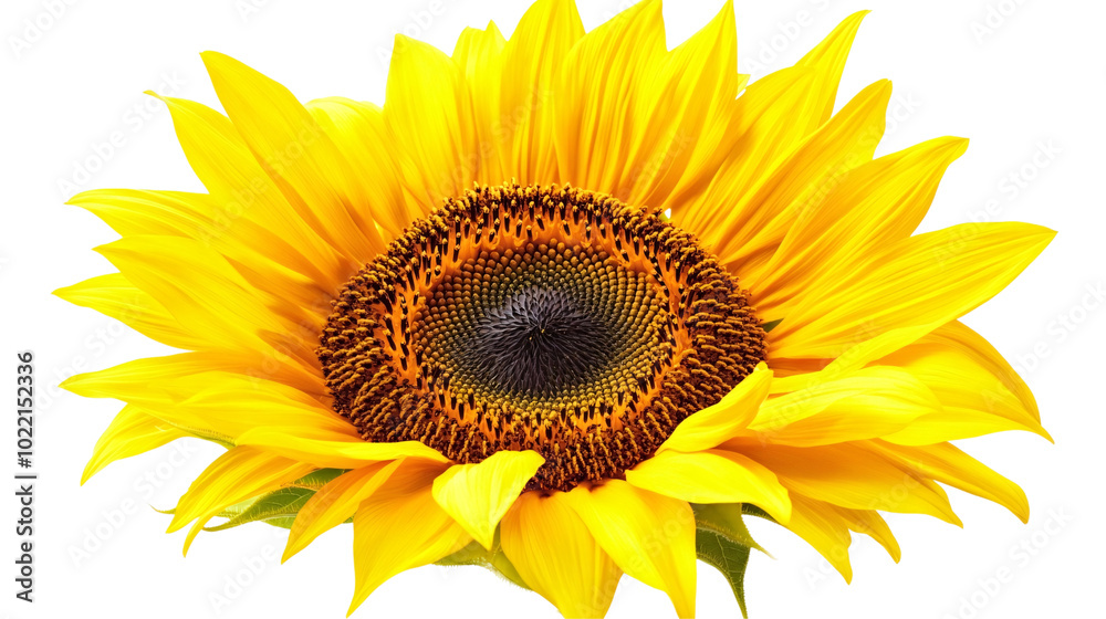 A vibrant yellow sunflower with a dark brown center and yellow petals. generative ai A vibrant yellow sunflower with a dark brown center and yellow petals. generative ai