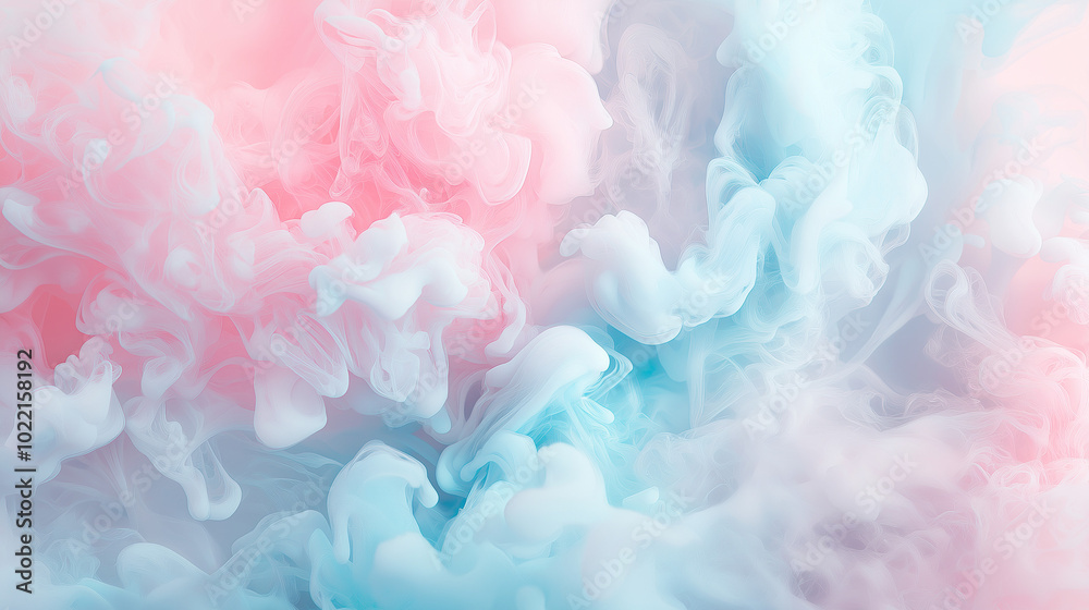 abstract cotton candy pink and baby blue ink storm artwork, on a soft vanilla background abstract cotton candy pink and baby blue ink storm artwork, on a soft vanilla background