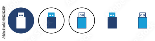 Usb icon vector. Flash disk icon vector