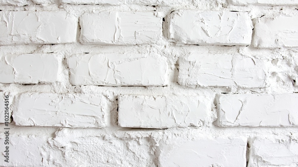 Fototapeta premium White Textured Brick Wall Background