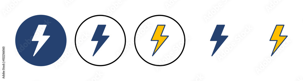 Lightning icon vector. electric icon vector. power icon. energy sign Lightning icon vector. electric icon vector. power icon. energy sign