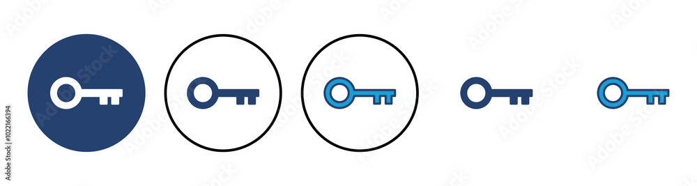 Key icon vector. Key vector icon. Key symbol Key icon vector. Key vector icon. Key symbol
