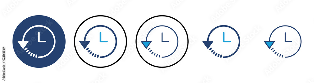 History icon vector. recent event history History icon vector. recent event history
