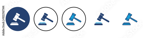 Gavel icon vector. judge gavel icon vector. law icon vector. auction hammer