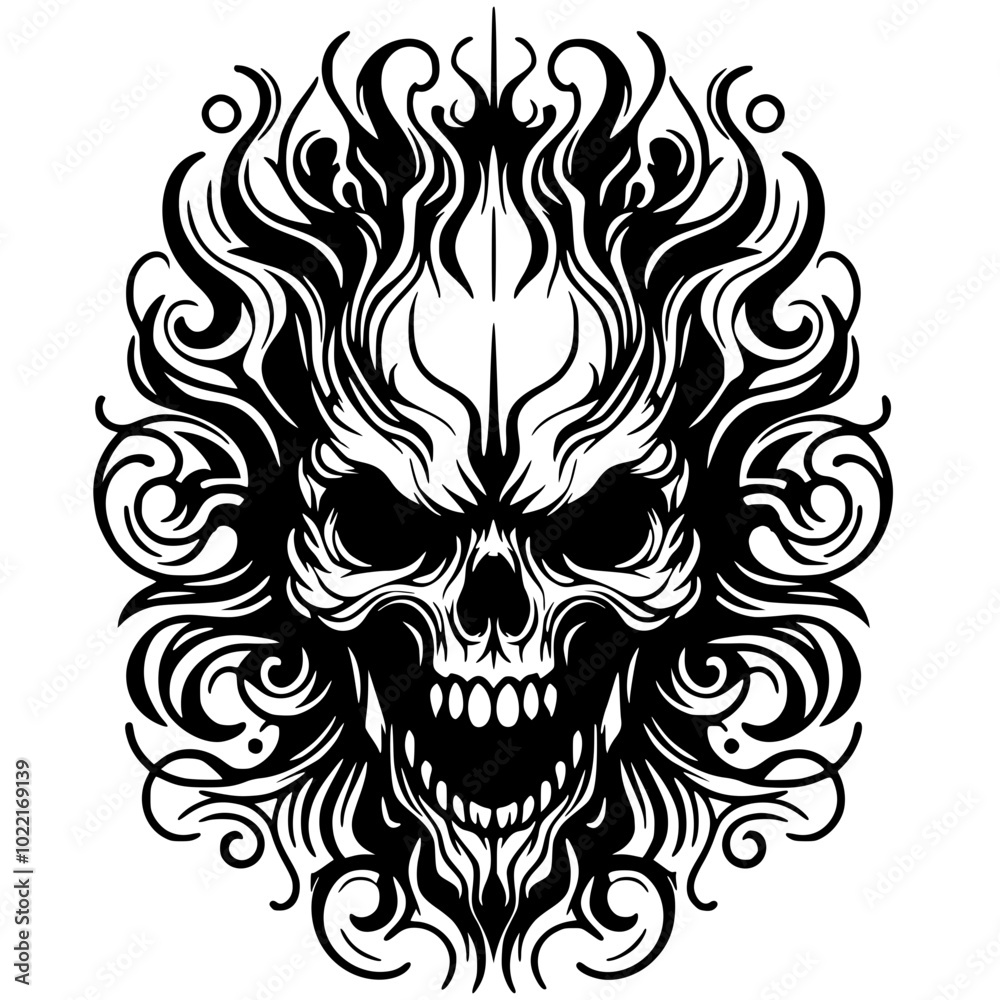 Death metal skull vector design Death metal skull vector design