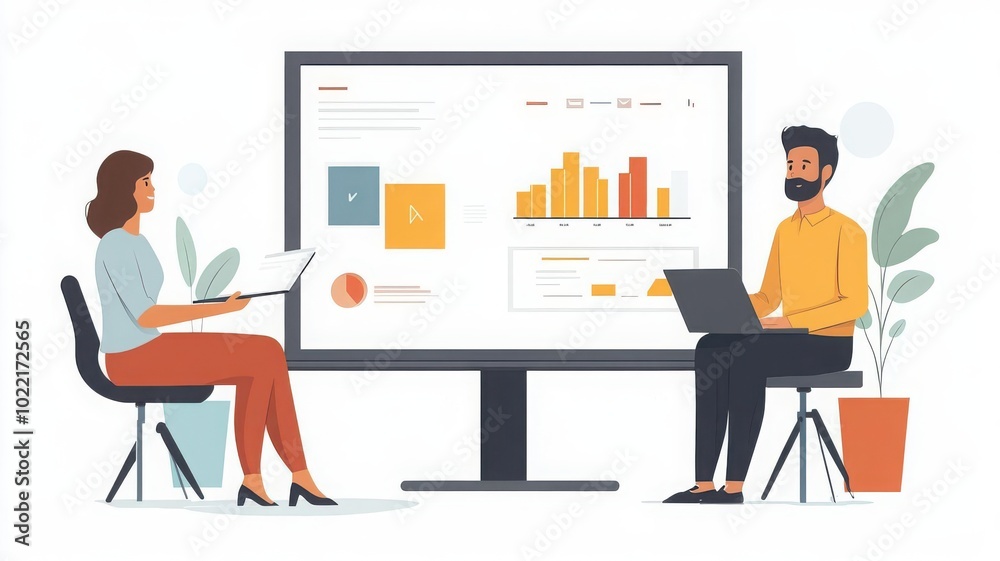 Entrepreneur presenting a business plan to investors, pitch meeting concept Entrepreneur presenting a business plan to investors, pitch meeting concept
