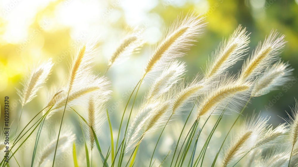 Soft Sunlight Through Fluffy Grass Stalks Soft Sunlight Through Fluffy Grass Stalks