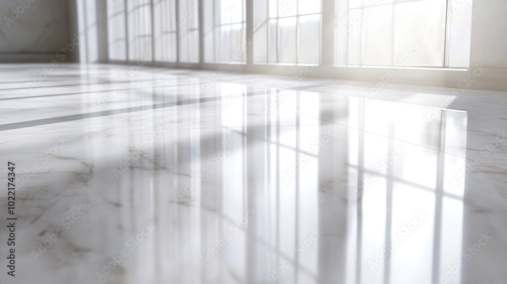 Obraz premium Bright and Modern Reflective Floor Interior Design