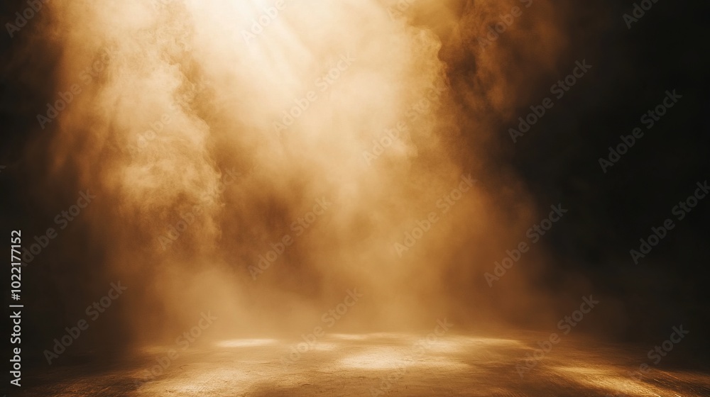 Ethereal Light Breaking Through Dark Fog Ethereal Light Breaking Through Dark Fog