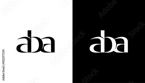 letter ABA logo icon initial design template
