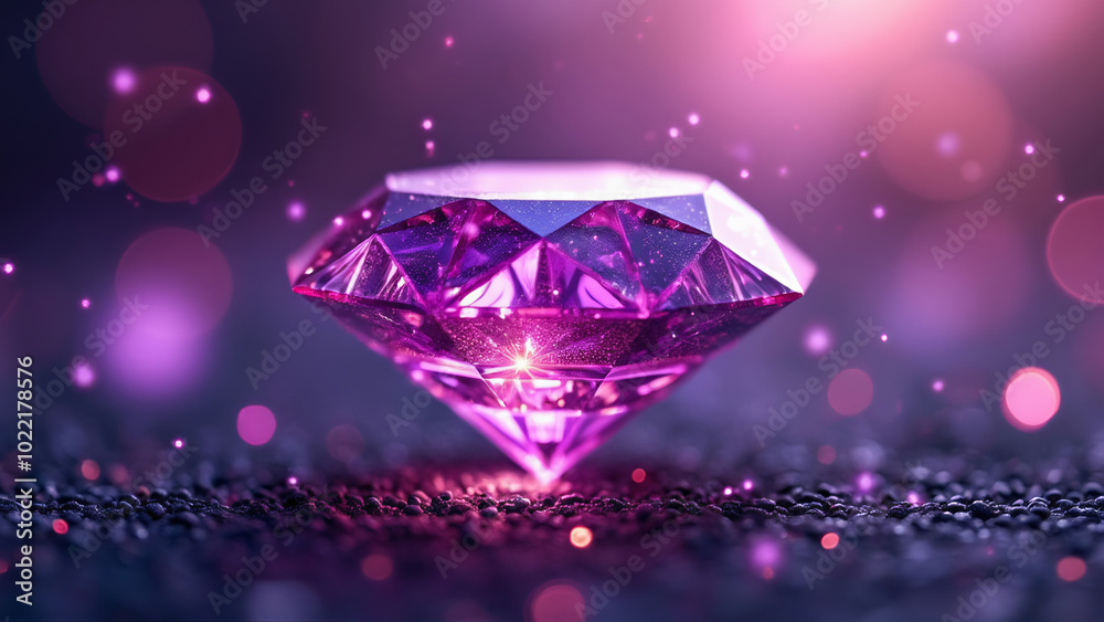 purple diamond on bokeh light background purple diamond on bokeh light background
