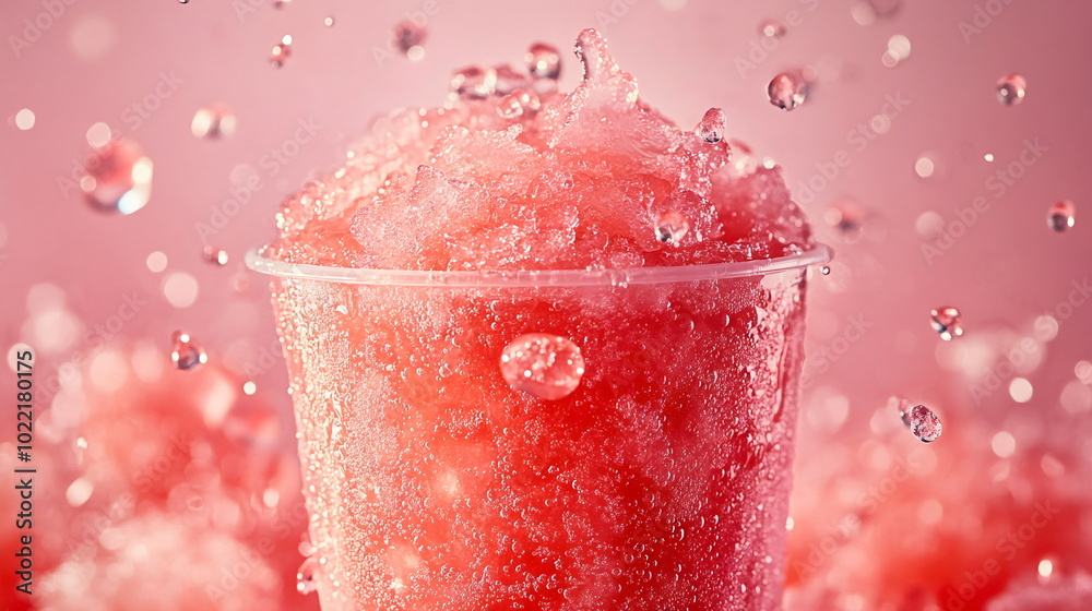 Colorful Frozen Slushies Splashing with Summer Vibes