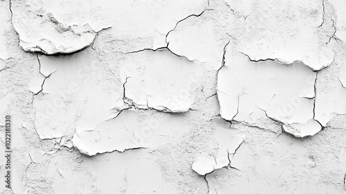 Cracked White Wall Texture for Background Use