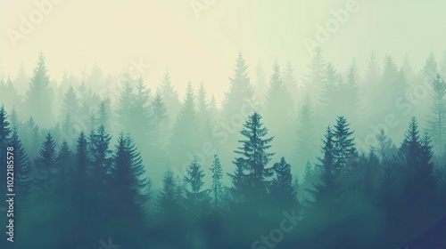 Simple Visual on Forest Background - a serene and enchanting sight. The simple yet captivating image stands out against the lush forest backdrop