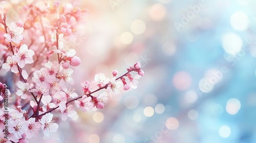 Soft Pink Blossom on a Dreamy Background