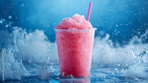 Colorful Frozen Slushies Splashing with Summer Vibes