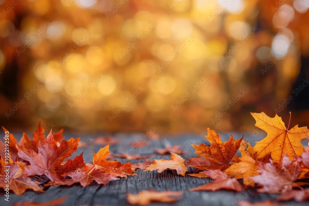 Fallen Leaves Season Background created with Generative AI Fallen Leaves Season Background created with Generative AI