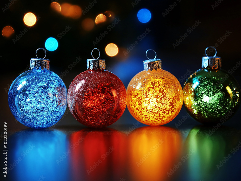 christmas balls on red background christmas balls on red background