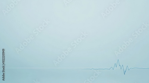 imple heartbeat line on a light background, symbolizing health monitoring and cardiology data. photo