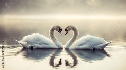 two white swans photo