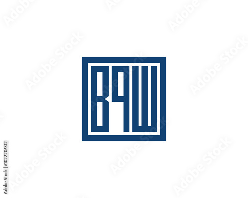 BQW logo design vector template. BQW