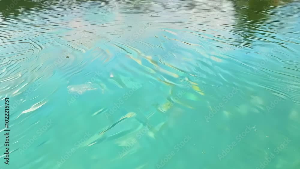 Tranquil Reflection of Turquoise Lake Water in a Serene Endless Loop Tranquil Reflection of Turquoise Lake Water in a Serene Endless Loop