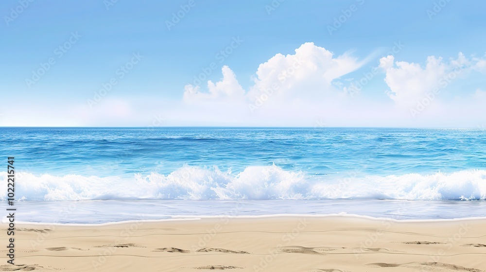 Beautiful Beach Background - a captivating and serene visual. The beautiful beach backdrop creates an enchanting and relaxing scene Beautiful Beach Background - a captivating and serene visual. The beautiful beach backdrop creates an enchanting and relaxing scene