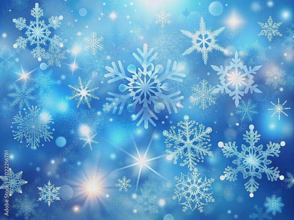Delicate vector snowflakes gently fall on a serene blue winter background, creating a magical and frosty Christmas atmosphere, perfect for holiday decorations and greetings. Delicate vector snowflakes gently fall on a serene blue winter background, creating a magical and frosty Christmas atmosphere, perfect for holiday decorations and greetings.