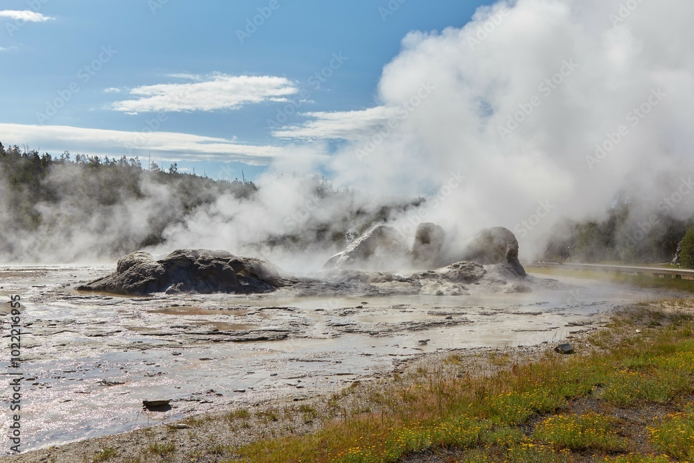 Yellowstone's Upper Geyser Basin, home to Old Faithful and more Yellowstone's Upper Geyser Basin, home to Old Faithful and more
