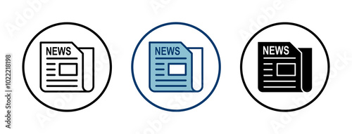 Newspaper icon vector isolated on white background. news paper icon vector