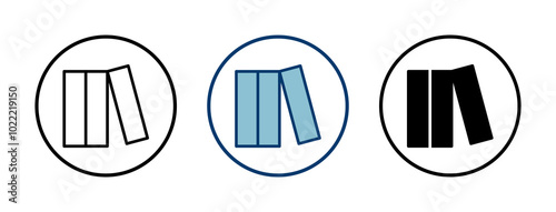 Library icon vector isolated on white background. Book icon vector