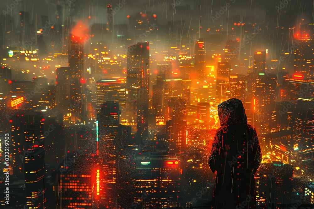 Fototapeta premium futuristic city tour ar ai hidden layers future ancient potential history free space v job text