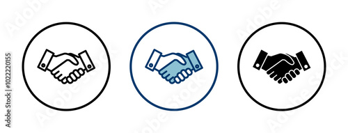 Wallpaper Mural Business handshake icon vector isolated on white background. Handshake icon vector. contract agreement. Trust icon vector. Deal. Done. partnership icon Torontodigital.ca