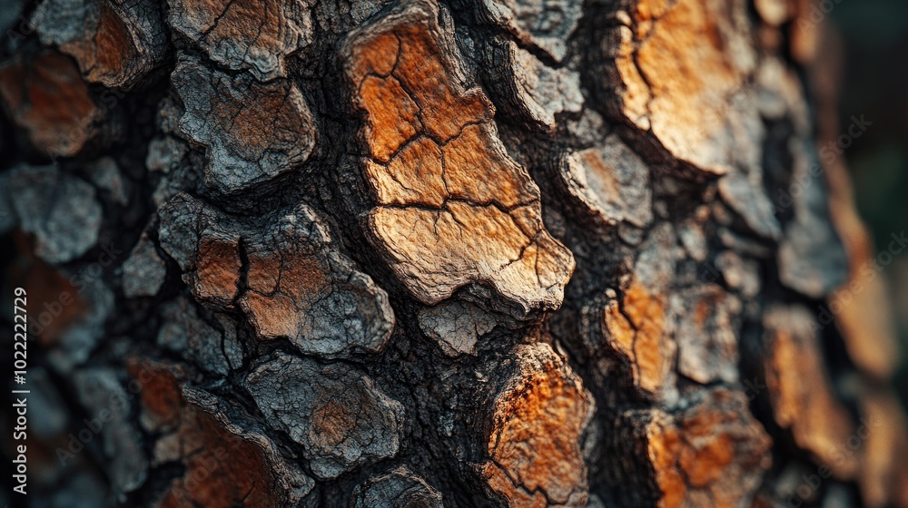 Close-up Texture of a Tree Bark with Golden Hues Close-up Texture of a Tree Bark with Golden Hues