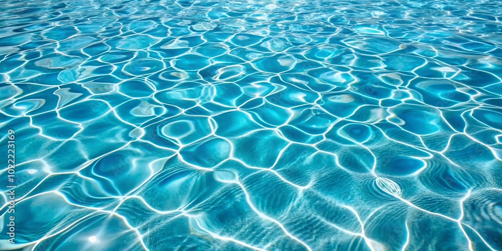 Obraz premium Abstract Aquamarine Ripples, A Play of Light and Water
