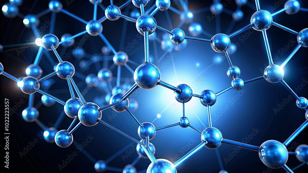 A Cosmic Dance of Interconnectedness A Symphony of Spheres Linked in an Abstract Lattice of Blue A Cosmic Dance of Interconnectedness A Symphony of Spheres Linked in an Abstract Lattice of Blue