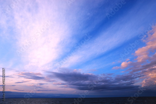 夕焼け空が美しい日本海