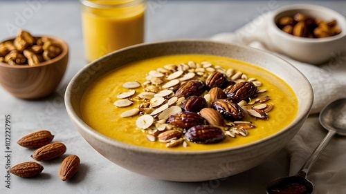 Golden smoothie bowl