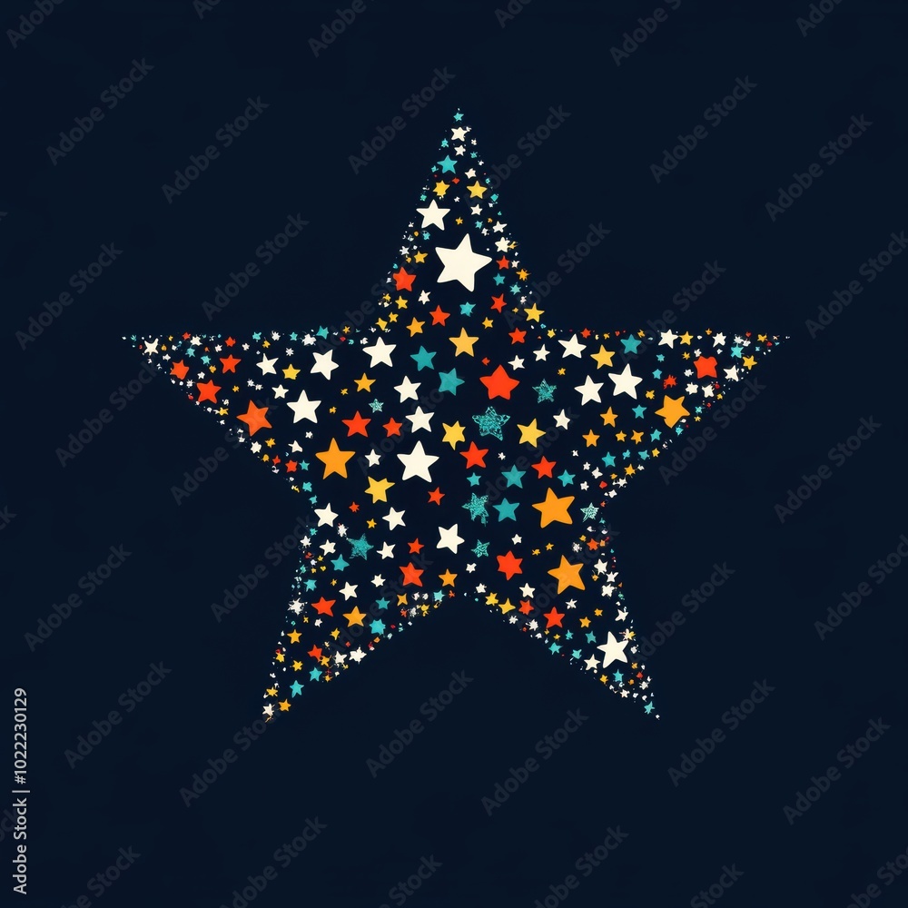 Star shape made of tiny little stars