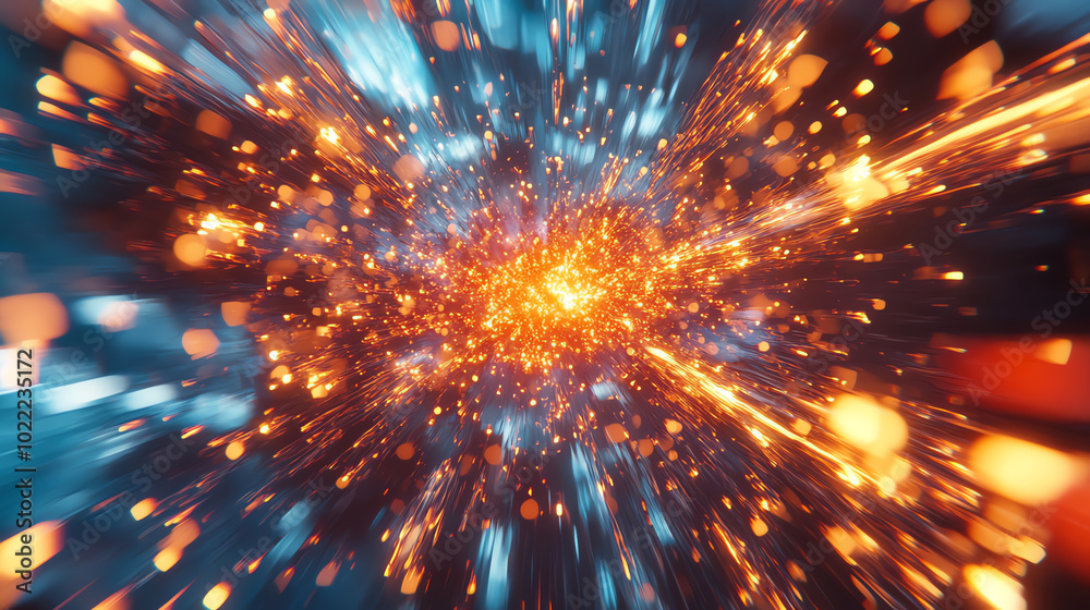 Abstract depiction of colorful light bursts, creating a sense of motion and energy. Dynamic visual suitable for backgrounds or digital art. Abstract depiction of colorful light bursts, creating a sense of motion and energy. Dynamic visual suitable for backgrounds or digital art.