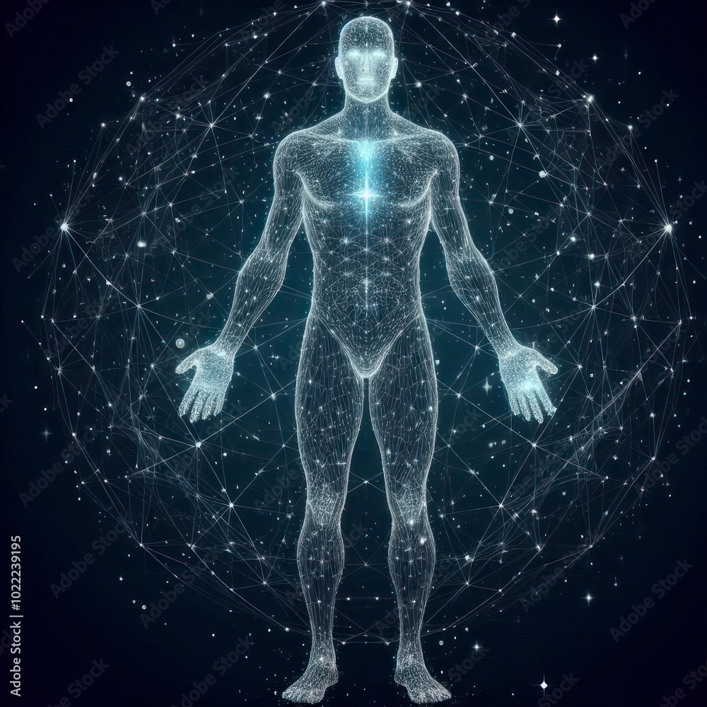 Human body low poly wireframe. Vector polygonal image in the form of a starry sky or space, consisting of points, lines. Human body low poly wireframe. Vector polygonal image in the form of a starry sky or space, consisting of points, lines.