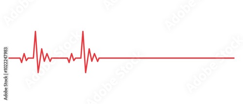 red heartbeat line