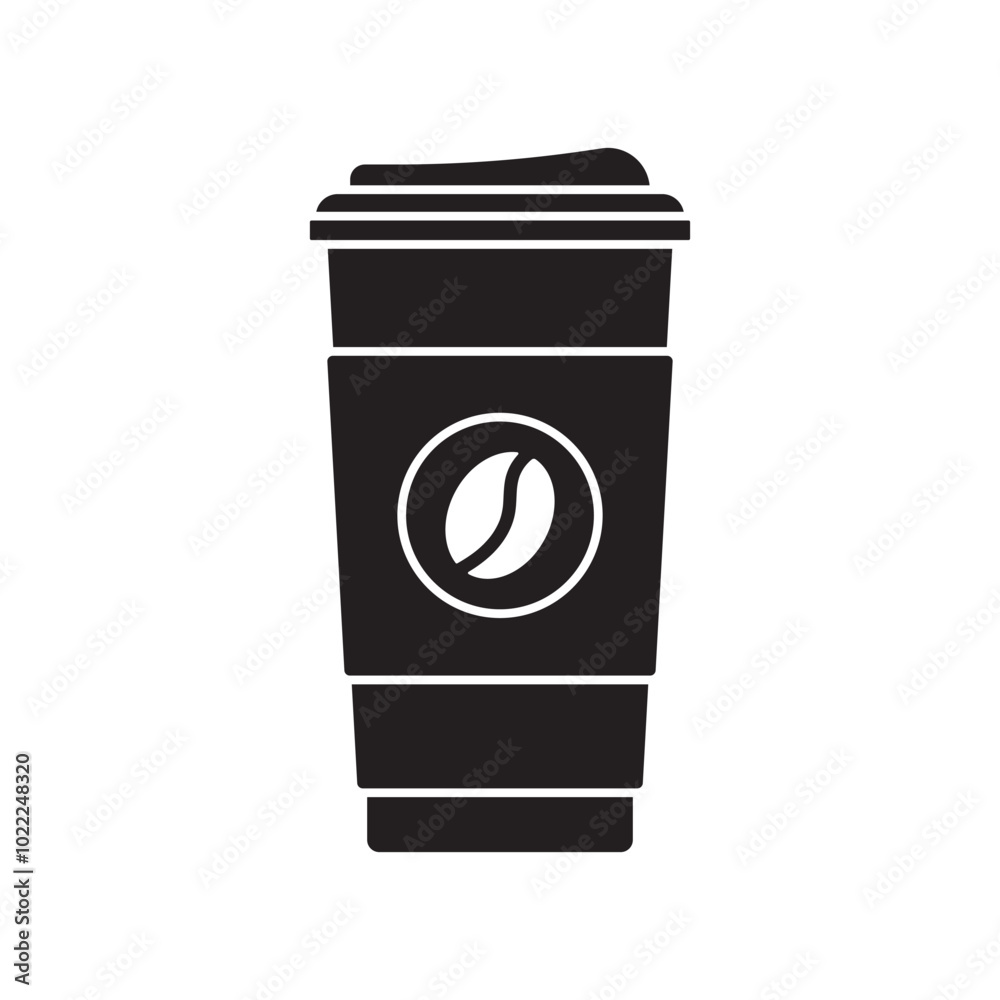 coffee cup vector art black vector design illustration coffee cup vector art black vector design illustration