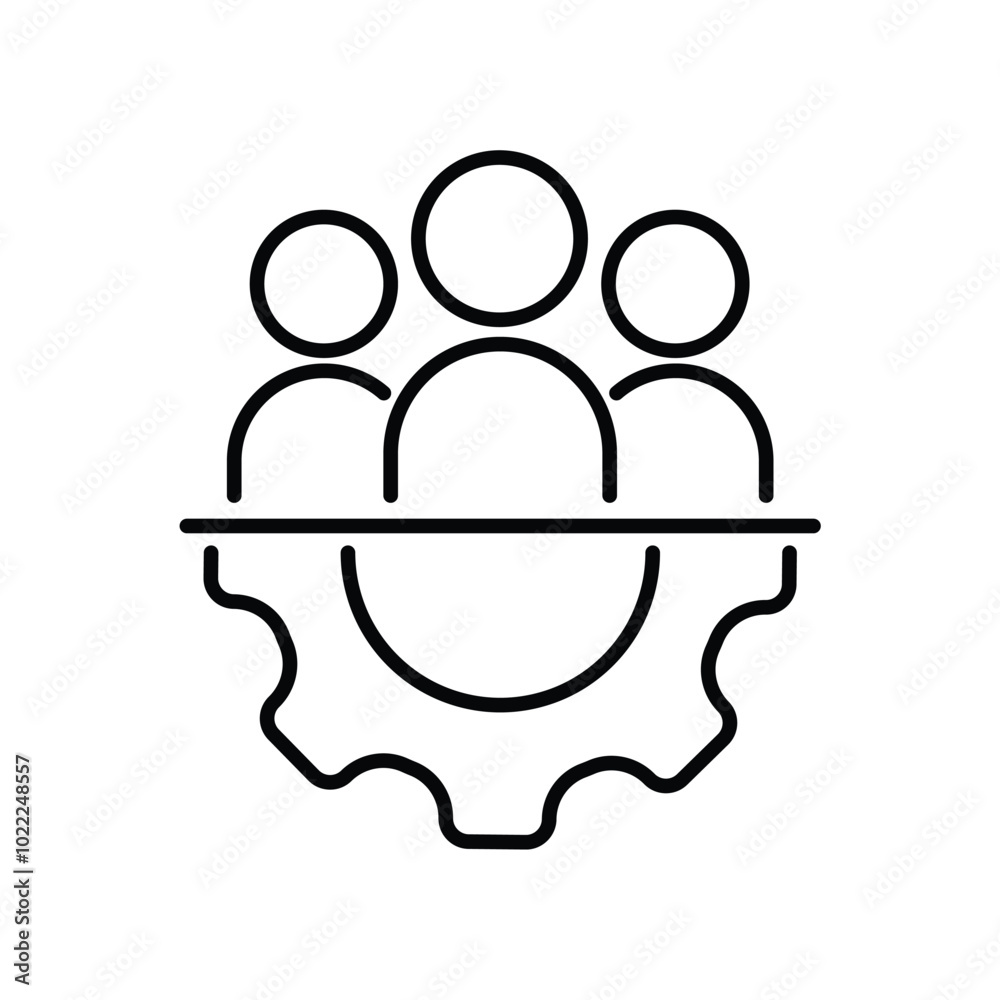 people gear icon outline vector design illustration people gear icon outline vector design illustration